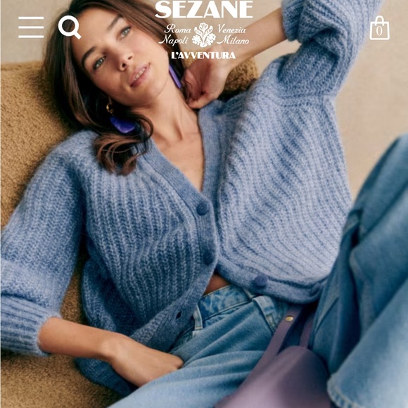Sezane Sweaters - Sesame Basile Cardigan
